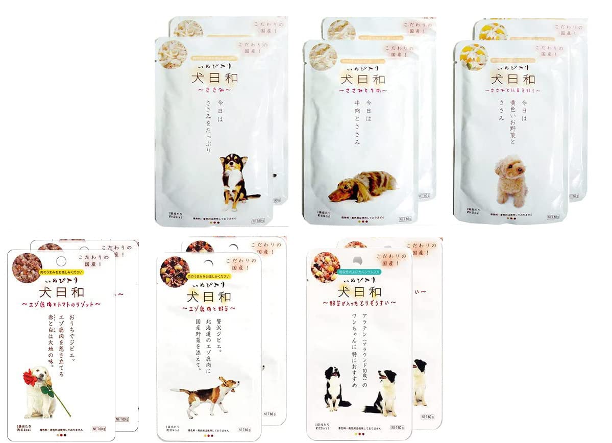 Amazon | わんわん 犬日和レトルト 6種 × 各2袋(計12袋